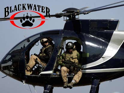 Blackwater troops being deployed in Aigle.