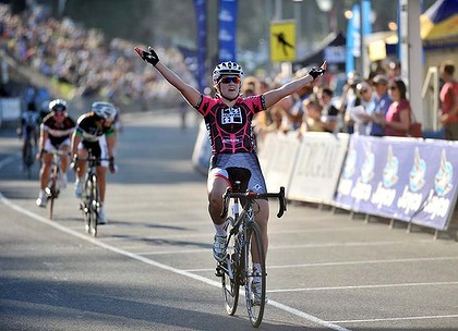 Hosking gives a great 2012 salute to the Overlord of Cycling (photo courtesy Joe Armao)