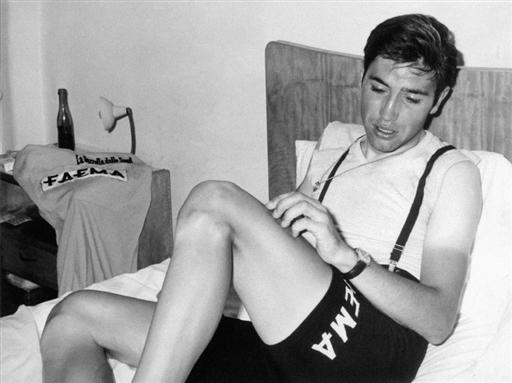 A sobbing Eddy Merckx on the day he was kicked off the Giro in 1969 (Photo  AFP Photo courtesy cyclingnews.com)