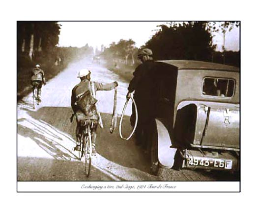 A scene from the 1924 Tour de France